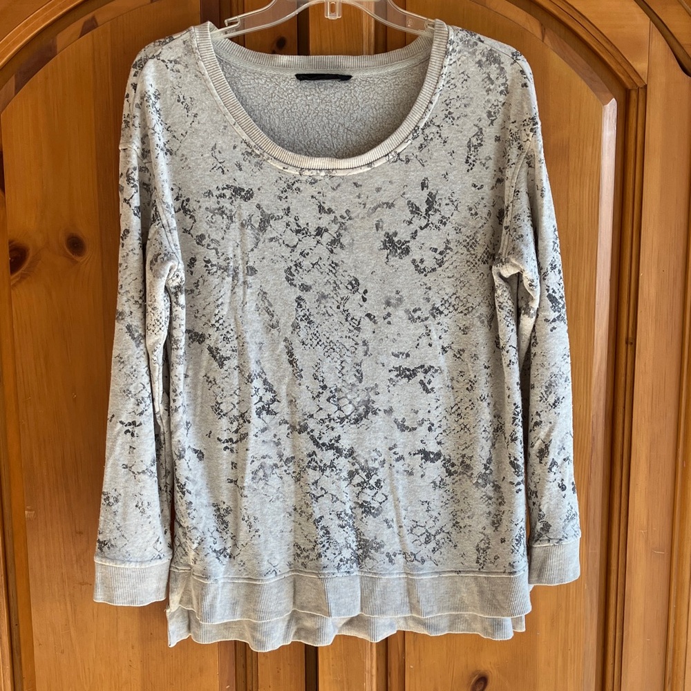 Lane Bryant Gray Textured Sweatshirt